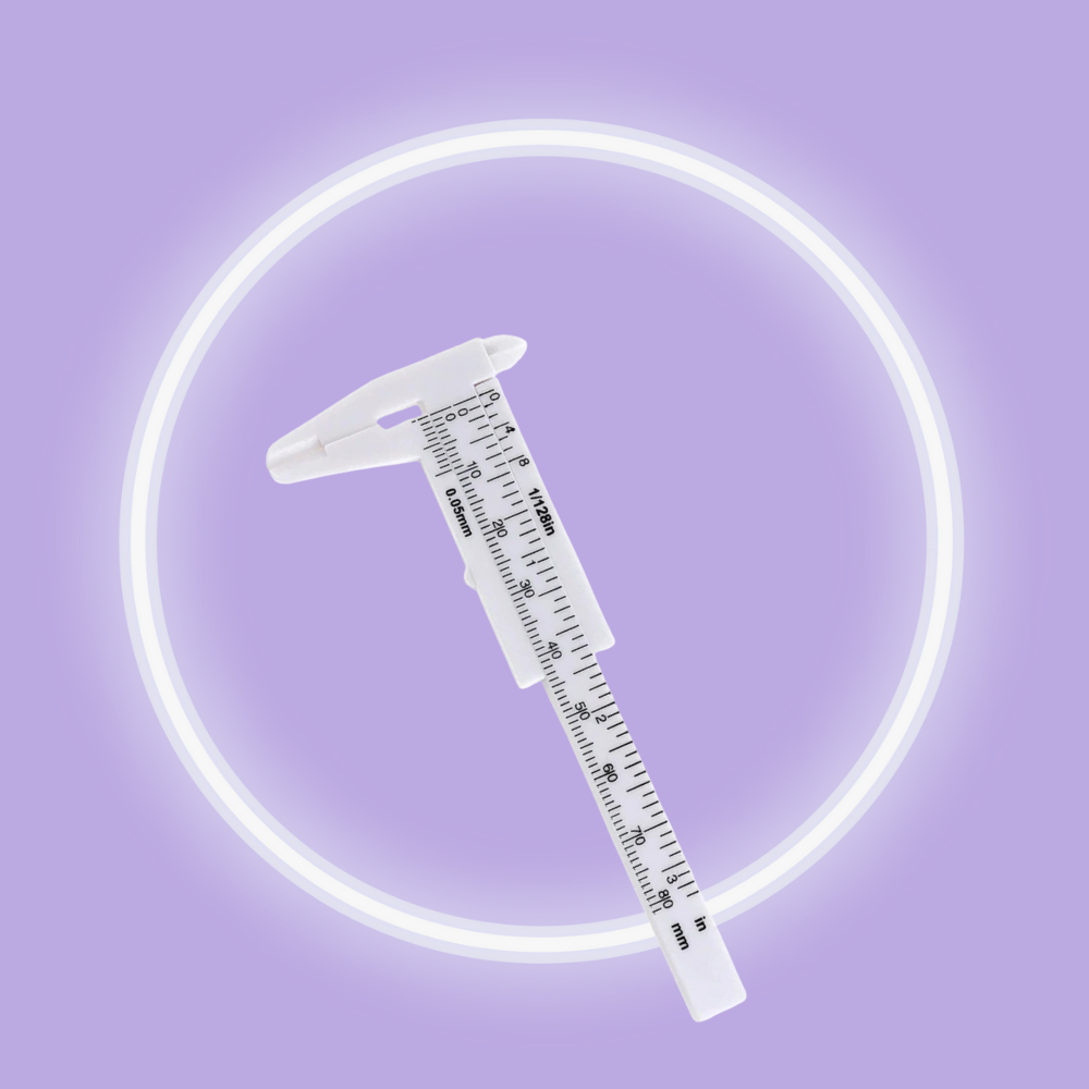 80mm Brow Caliper Ruler – White