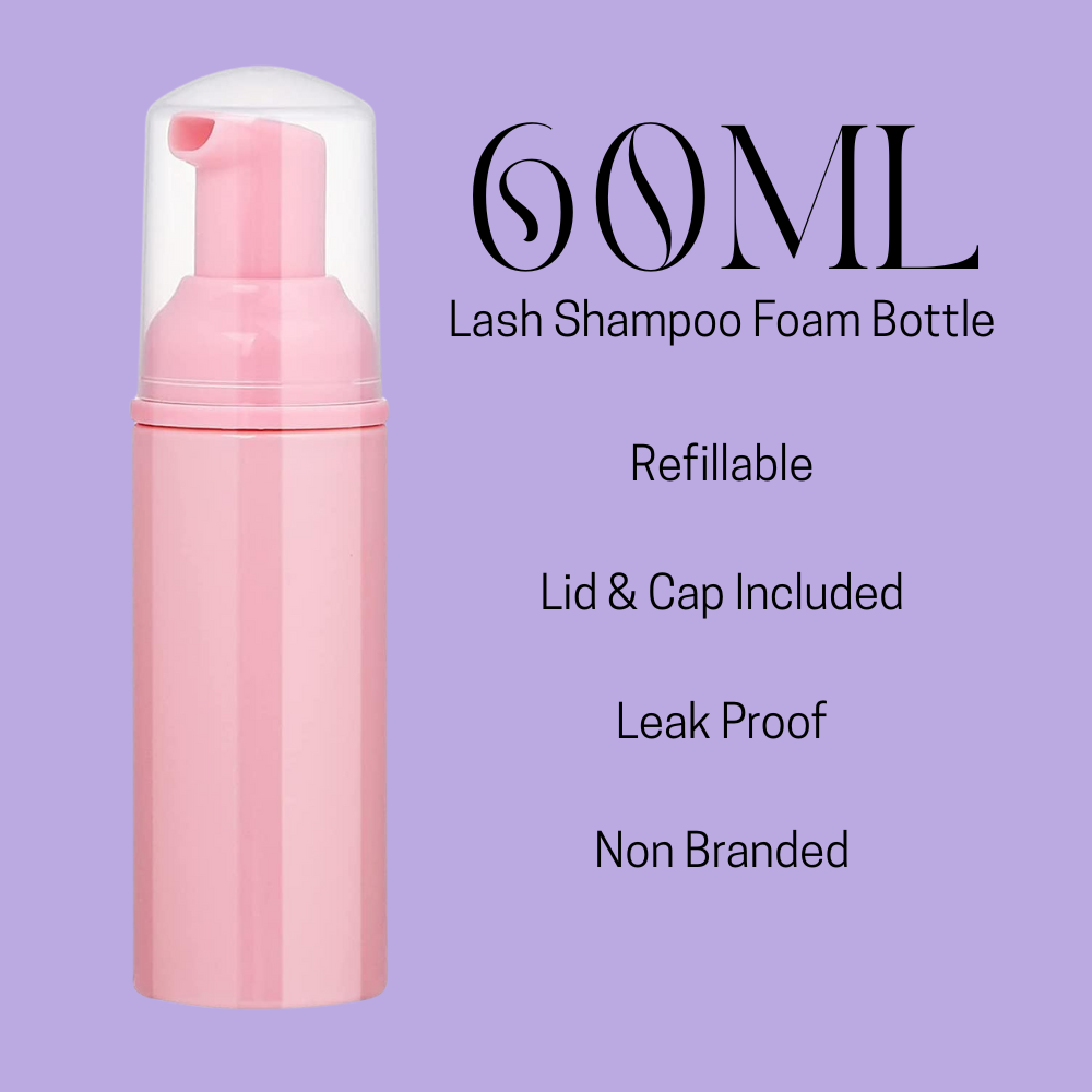 Customisable Lash Shampoo Foam Bottles – 4pc